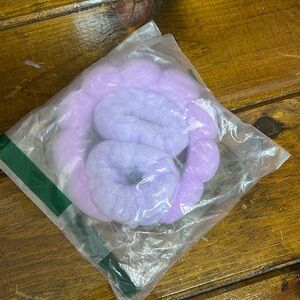 NWT Purple Bubble Headband & Two Microfiber Scrunchies- OS